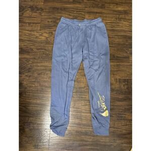NIKE Womens Graphic Tracksuit Trousers Joggers Blue Med